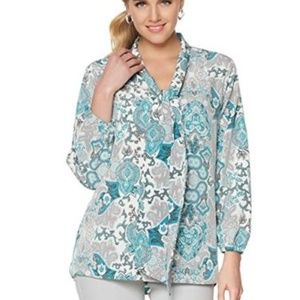 Diane Gilman DG2 Paisley Necktie Blouse 520-870